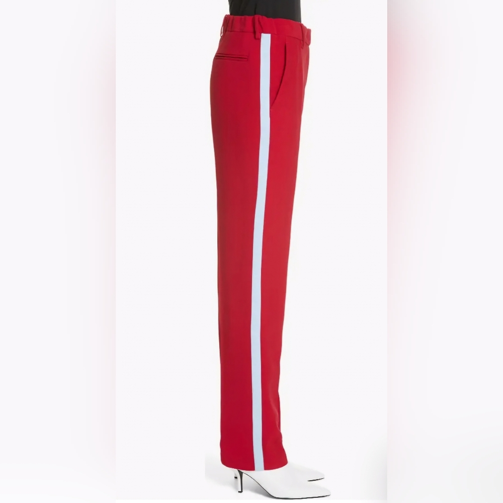 N°21 Inside Stripe Trousers In Red Size 38 - Picture 9 of 14
